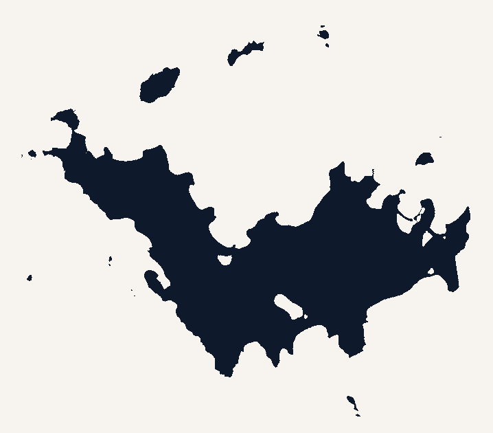 Silhouette de l'île de Saint-Barthélemy